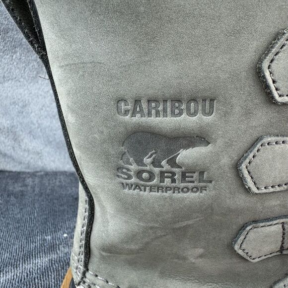 Sorel Caribou Boots Womens Size 8 Gray Waterproof Winter Snow Warm NL1005-051 - Picture 2 of 11